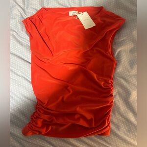 NWT Aritzia Orange Top 2XS